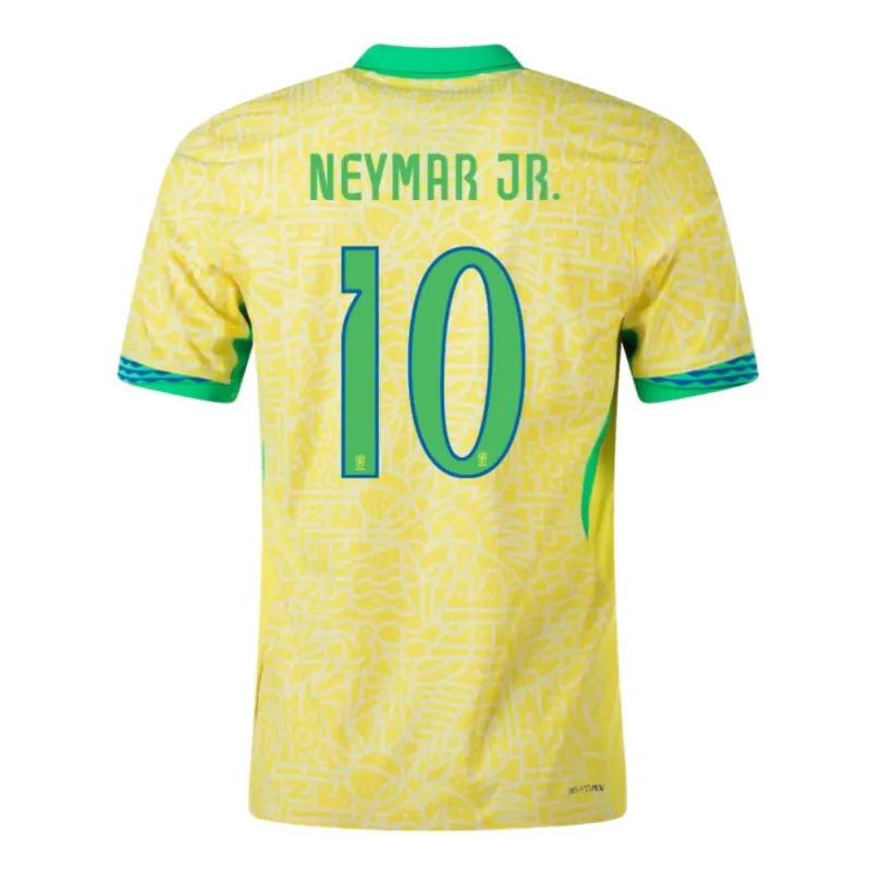 Neymar, Brazil 2024/25 Home Jersey, Fan Edition, Yellow