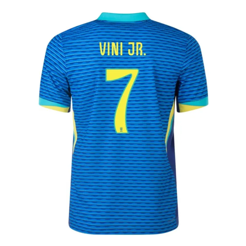 Vini Jr. Brazil 2024/25 Away Jersey, Fan Version, Blue