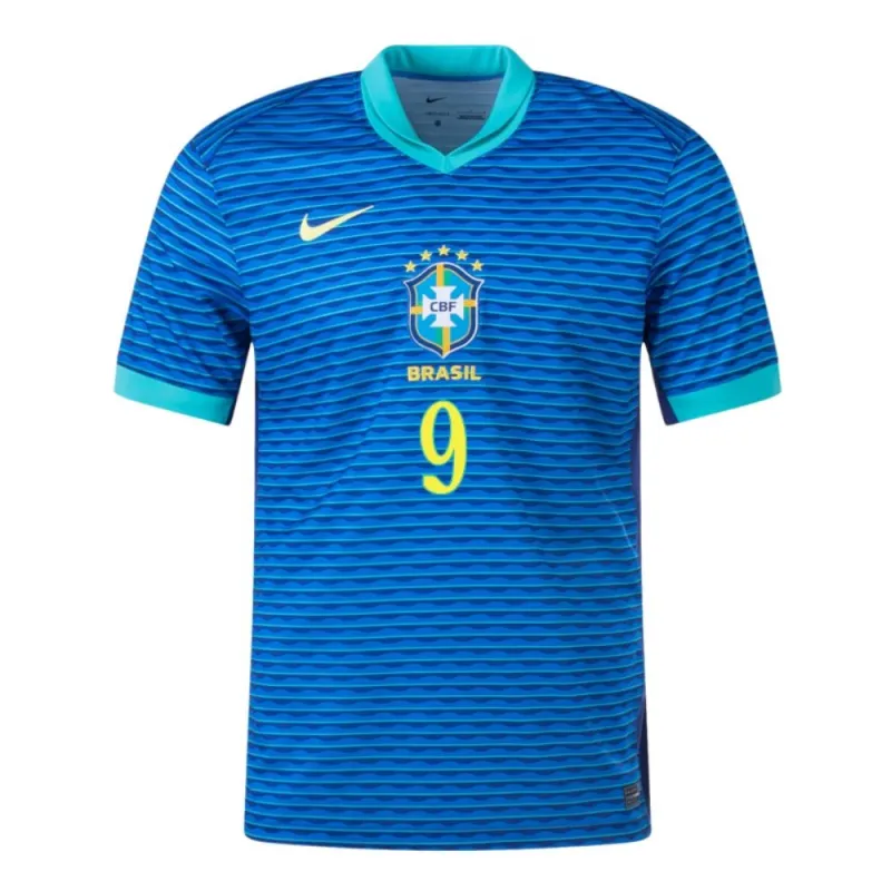 Endrick, Maglia d'ufficio fuori casa del Brasile 2024/25, edizione per tifosi, Blu
