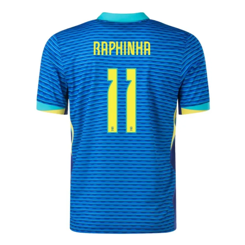 Raphinha, Camiseta de fuera del Brasil 2024/25, edición de hinchas, Azul