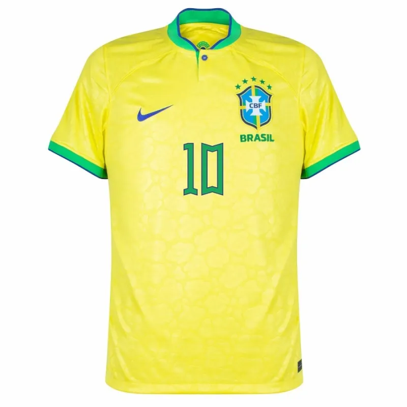 Neymar Jr Brazil 2022 World Cup Home Jersey - Yellow