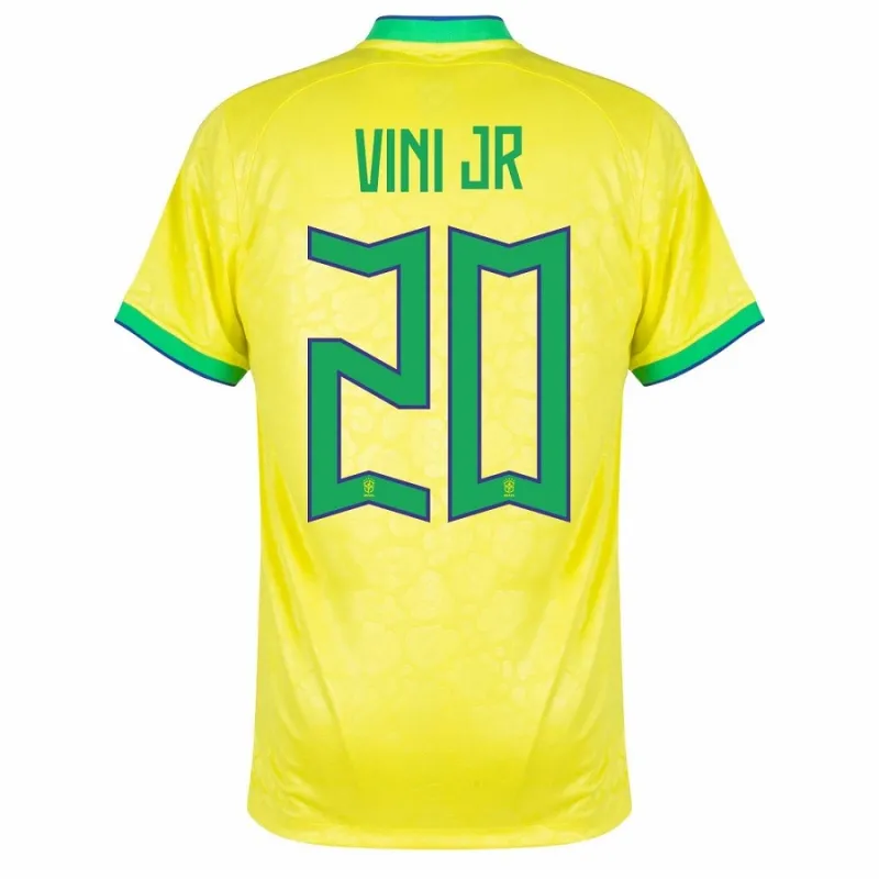 Vini Jr Brazil 2022 World Cup Home Jersey - Yellow
