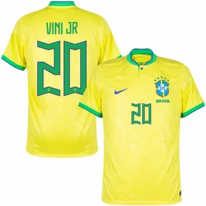 Maillot domicile Vini Jr Brésil Coupe du Monde 2022 - Jaune