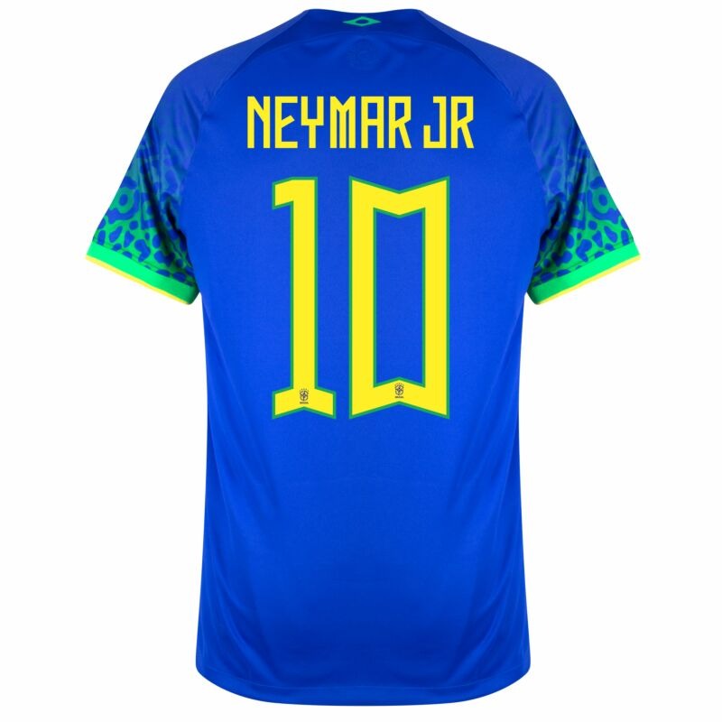 Neymar JR, Brazil 2022 World Cup Away Fan Jersey (Blue)
