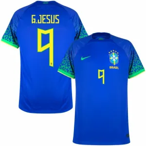 Maillot extérieur G. Jesus Brésil Coupe du Monde 2022 - Bleu