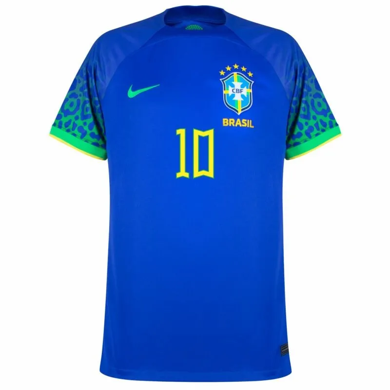 Neymar Jr Brazil 2022 World Cup Away Jersey - Blue