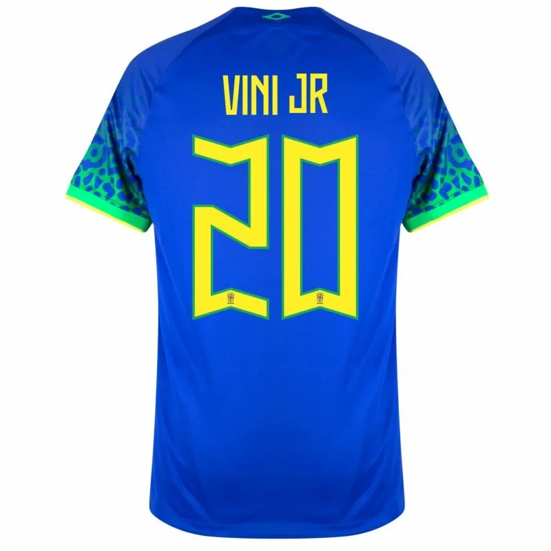 Vini Jr Brazil 2022 World Cup Away Jersey - Blue