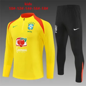 Brazil 2025/26 Kids Sports Set Yellow