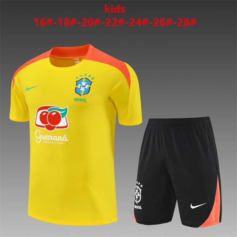 Brazil 2025/26 Kids Training Set yellow