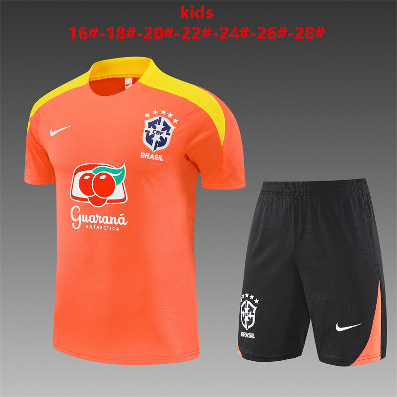 Brazil 2025/26 Set Allenamento Bambino Arancione