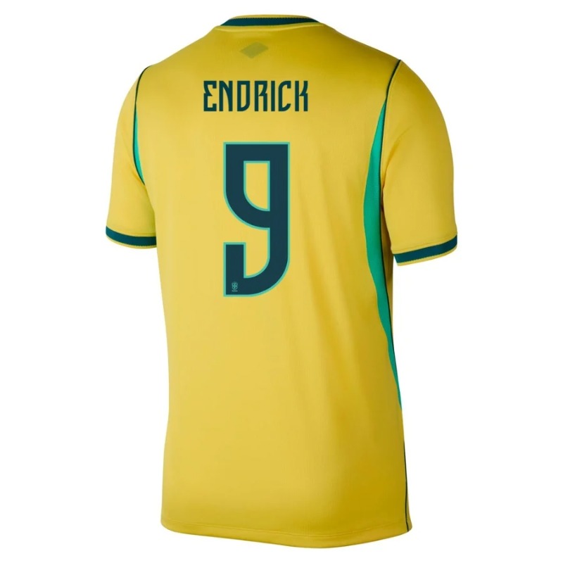Brazil ENDRICK 2026/27 Home Kids Kit Yellow