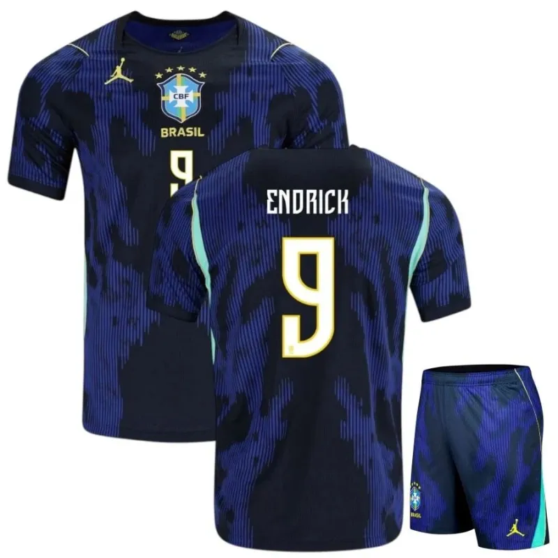 Brazil ENDRICK 2026/27 Kids Away Set Blue