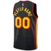 Atlanta Hawks Camiseta personalizada Swingman de la marca Jordan - Edición Statement - Negro
