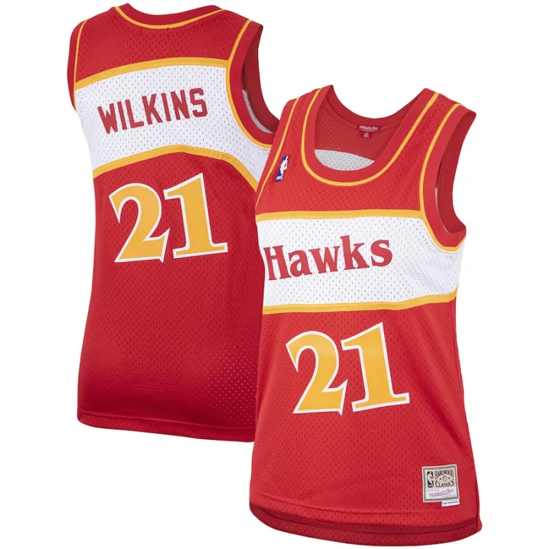 Camiseta Dominique Wilkins Atlanta Hawks Mitchell & Ness HWC Mujer
