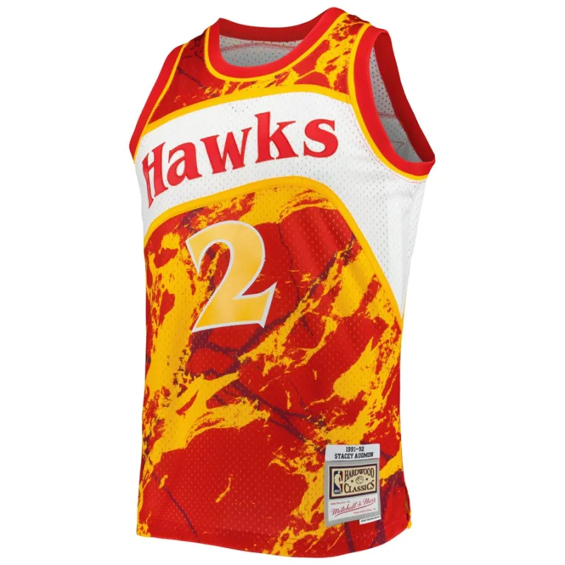 Stacey Augmon Atlanta Hawks Mitchell & Ness 1991/92 Marble Swingman Jersey