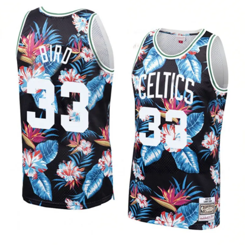 Larry Bird, Boston Celtics, Mitchell & Ness Floral Pack