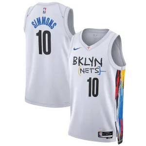 Ben Simmons, Brooklyn Nets Camiseta Swingman Unisex de la Temporada 2022/23 - Edición Ciudad - Blanco