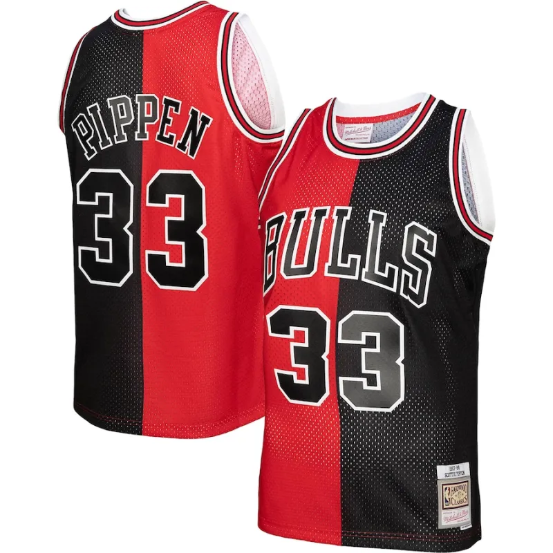 Scottie Pippen Chicago Bulls Mitchell & Ness Big & Tall Hardwood Classics 1997/98 Split Swingman Jersey