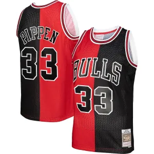 Scottie Pippen Camiseta Swingman Split de los Hardwood Classics 1997/98 de los Chicago Bulls Mitchell & Ness - Rojo/Negro
