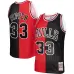 Scottie Pippen Chicago Bulls Mitchell & Ness Hardwood Classics 1997/98 Split Swingman Jersey - Red/Black
