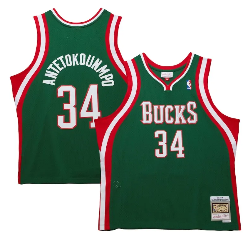 Maillot Giannis Antetokounmpo Bucks 13-14 - Mitchell & Ness HWC