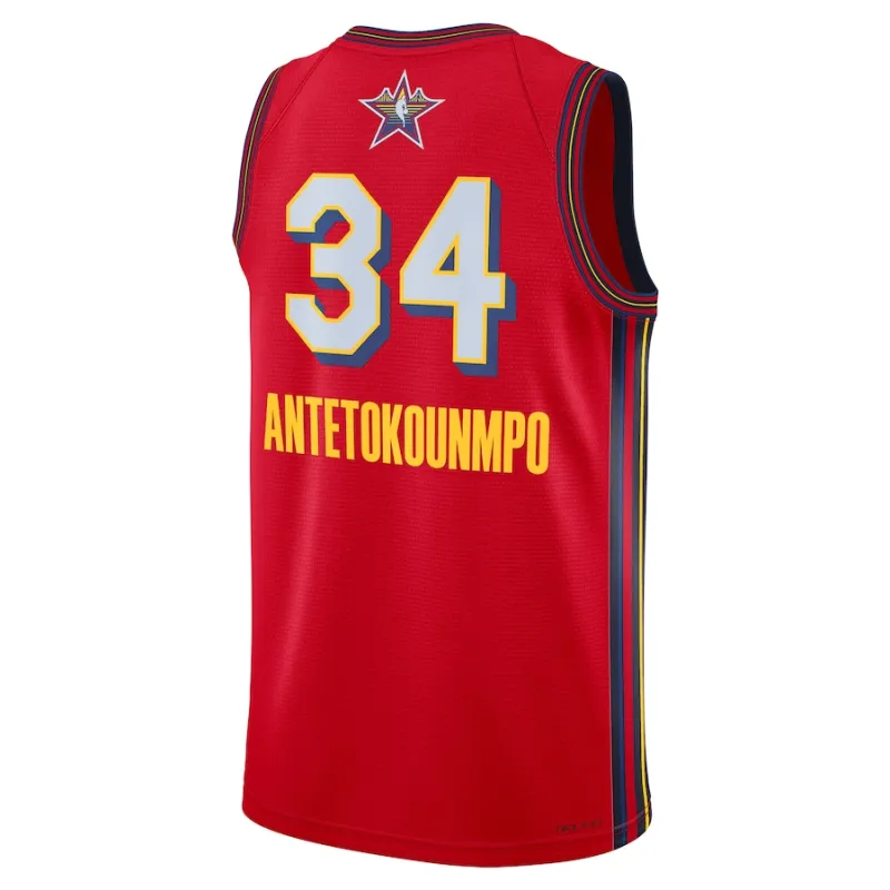 Camiseta Jordan Giannis Antetokounmpo NBA All-Star 2025 - Rojo Unisex