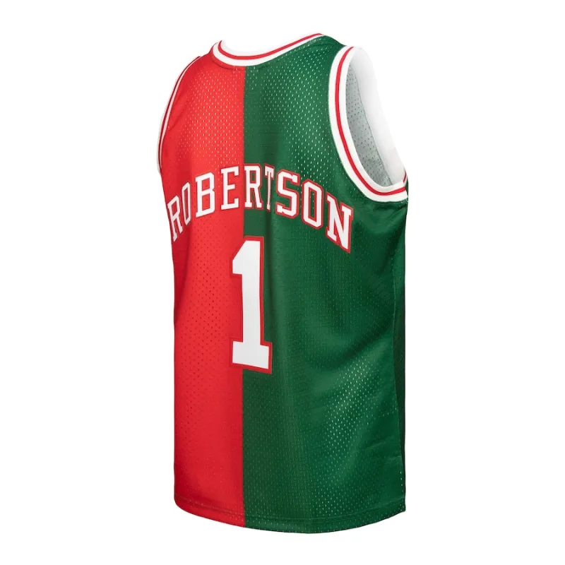 Oscar Robertson Milwaukee Bucks Mitchell & Ness Hardwood Classics 1971/72 Split Swingman Jersey