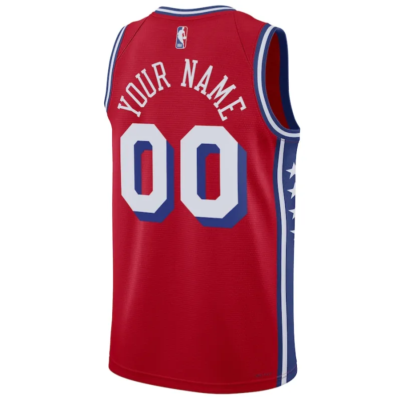 Philadelphia 76ers Jordan Brand Unisex 2022/23 Season Fan Custom Jersey - Statement Edition - Red