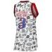 Allen Iverson Philadelphia 76ers Mitchell & Ness Camiseta Swingman Doodle 2000 para Mujeres - Blanco