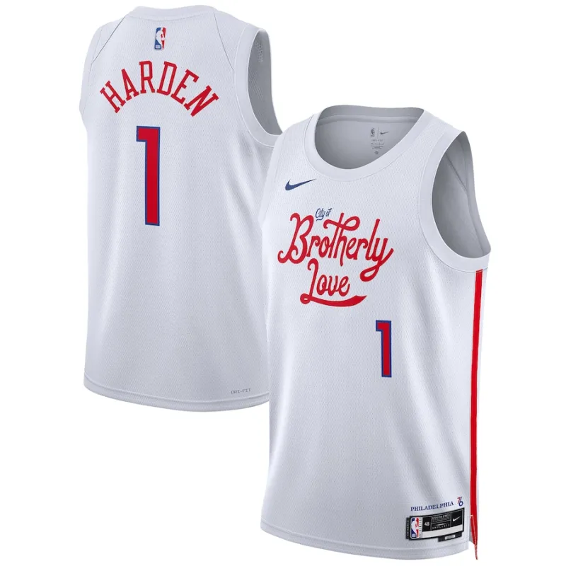 James Harden Philadelphia 76ers Unisex 2022/23 Season Swingman Jersey - City Edition - White