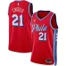 Joel Embiid Philadelphia 76ers Maillot Swingman Unisexe de Jordan Brand - Édition d'Assertion - Rouge