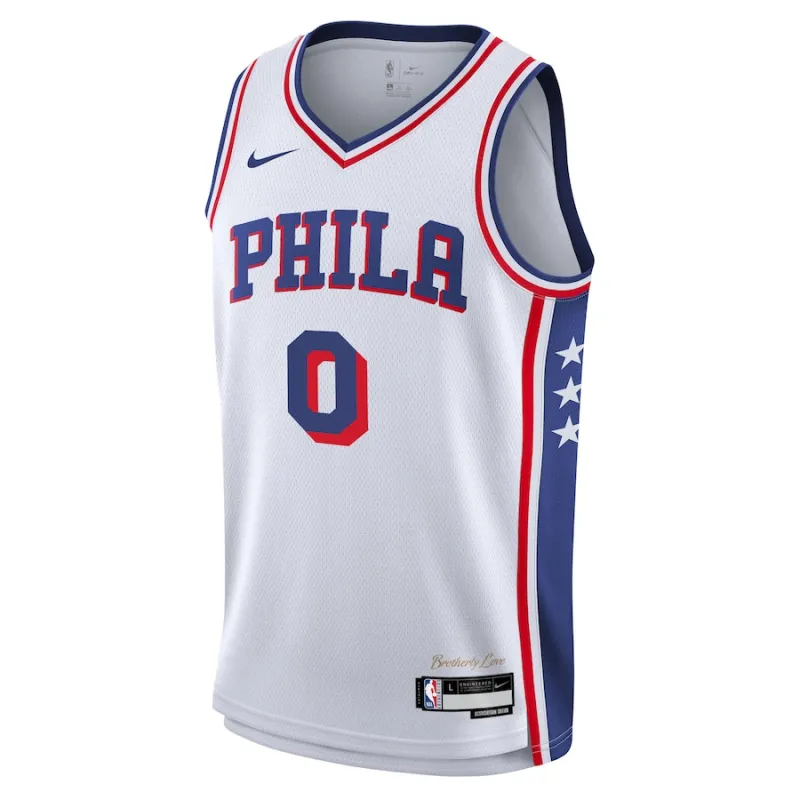 Tyrese Maxey Philadelphia 76ers Jugend Association Swingman-Jersey - Weiß