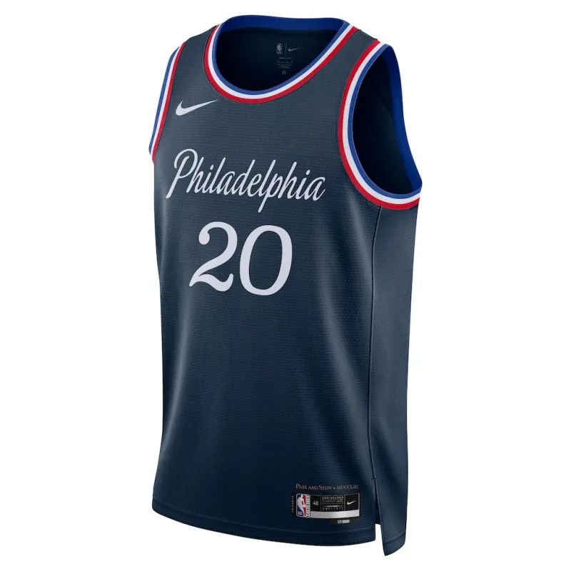 Philadelphia 76ers Jared McCain 2025/26 Swingman Jersey - City Edition - Blue