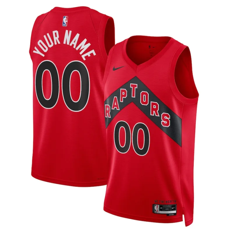 Toronto Raptors Unisex Custom Swingman Jersey - Icon Edition - Red