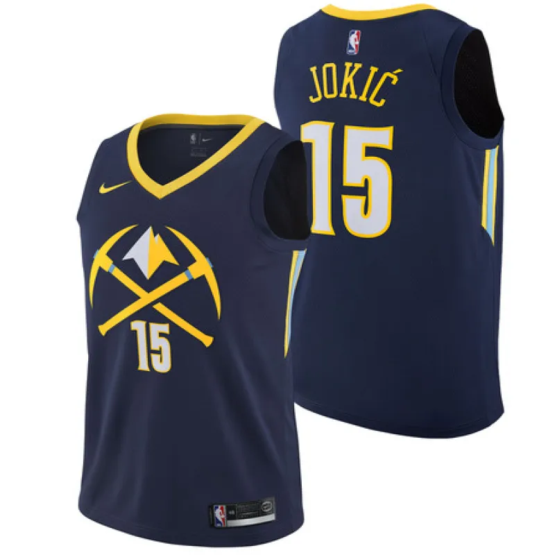 Nikola Jokic, Denver Nuggets, Édition Ville, Bleu foncé