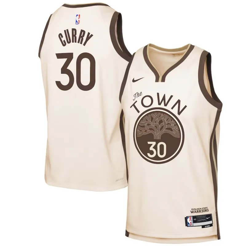 GSW Curry 2025/26 Swingman City Edition Jersey Cream