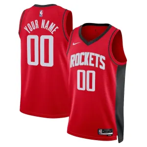 Houston Rockets, Custom Jersey, Icon Edition, Red