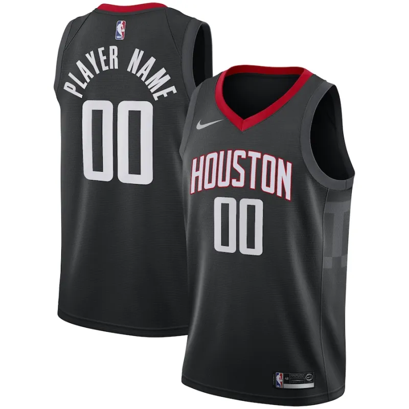 Houston Rockets, Maillot personnalisé, Édition Statement, Noir