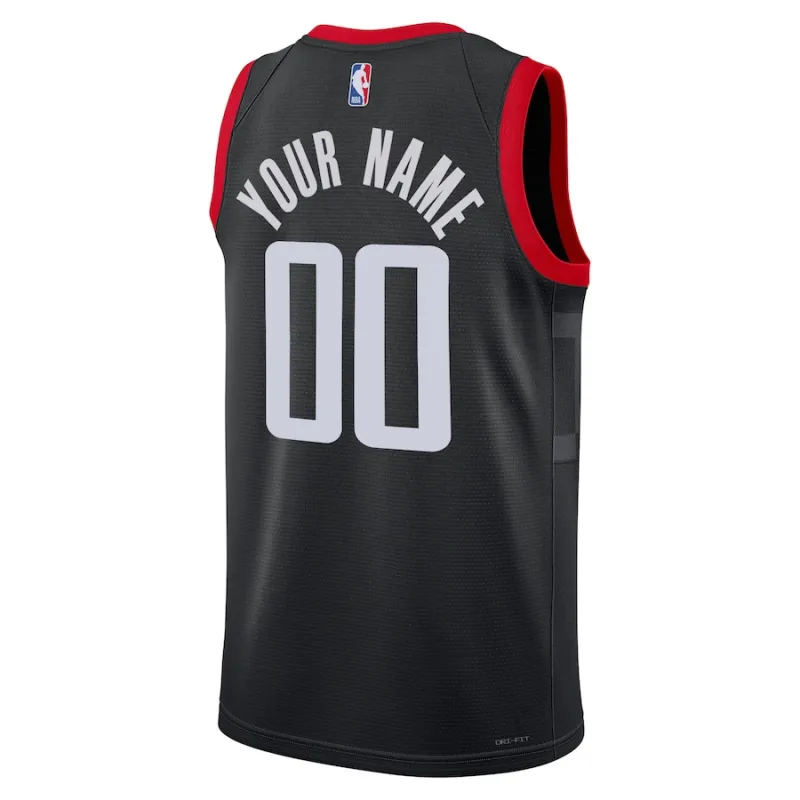Houston Rockets, Unisex 2022/23 Season Fan Custom Jersey, Statement Edition, Black