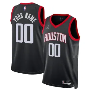 Houston Rockets, Unisex 2022/23 Season Fan Custom Jersey, Statement Edition, Black