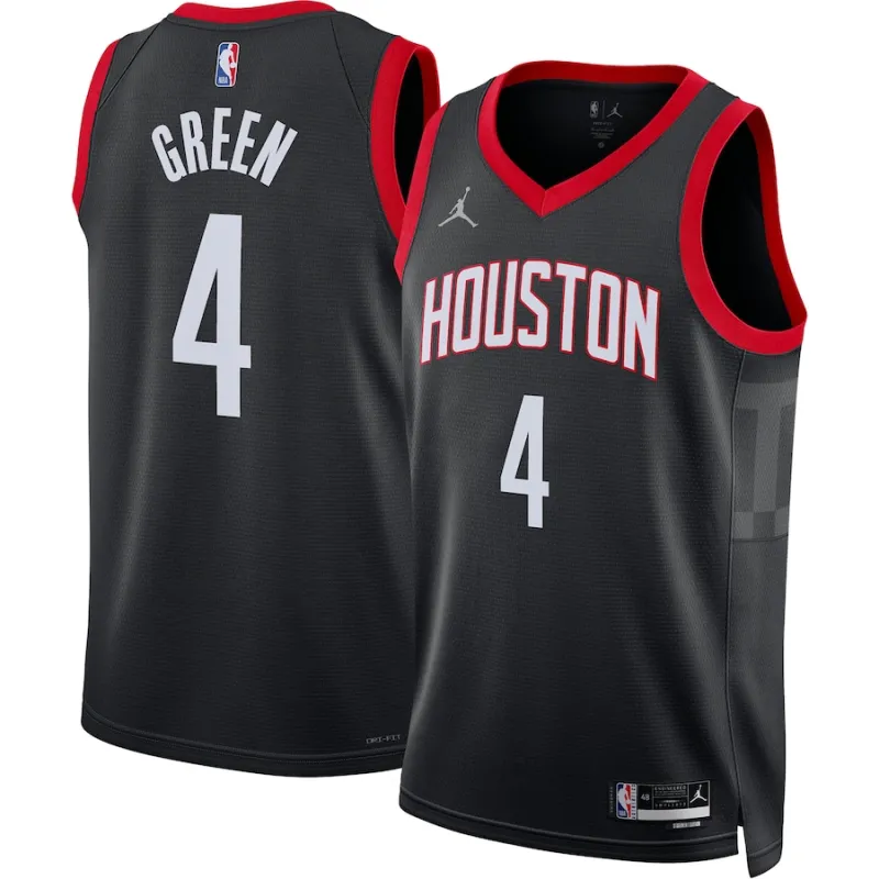 Jalen Green, Houston Rockets, Unisex Jersey, Statement Edition, Black