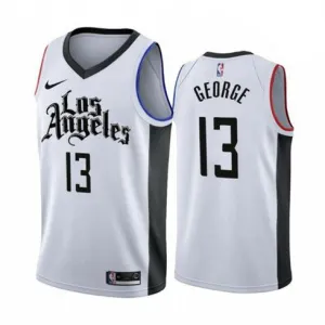 Maglia Paul George Clippers City Edition Bianca 2019-20