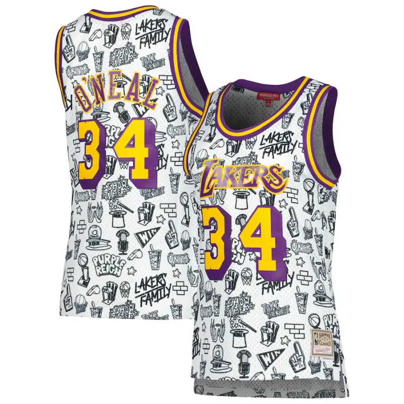 Shaquille O'Neal, Los Angeles Lakers, 1996 Mujer, Blanco