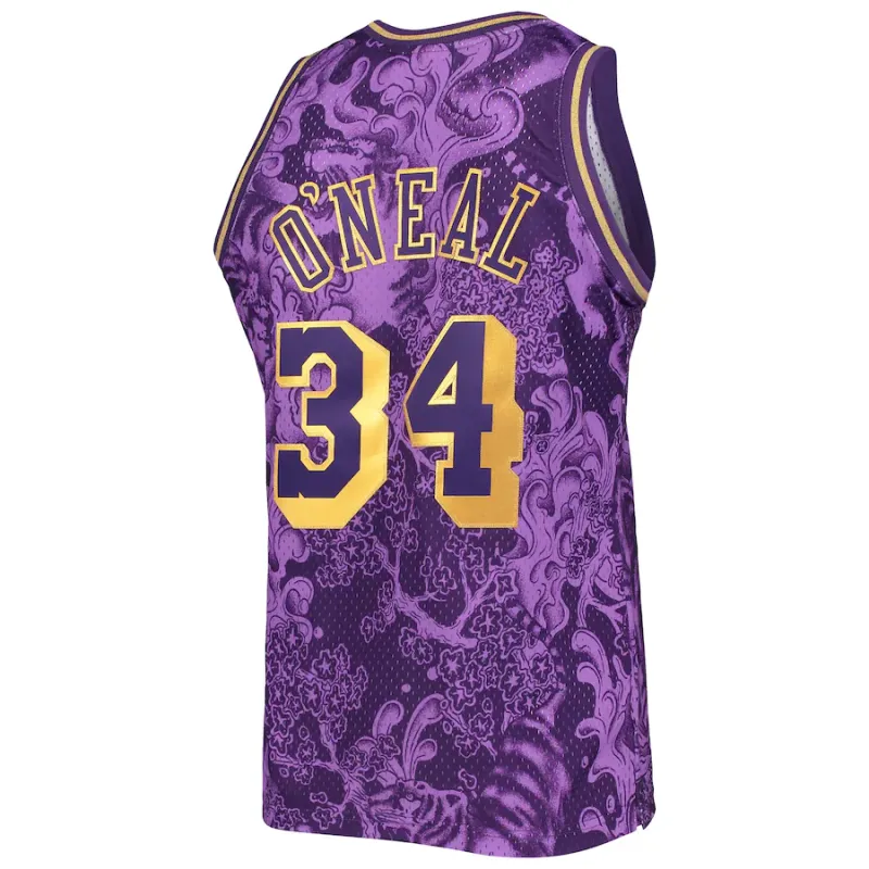 Shaquille O'Neal, Los Angeles Lakers, 1996/97 Jersey de Fan du Nouvel An Lunar, Violet