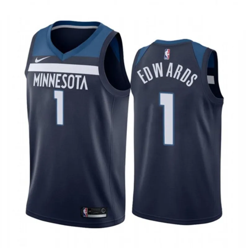 Anthony Edwards, Minnesota Timberwolves, Bleu foncé