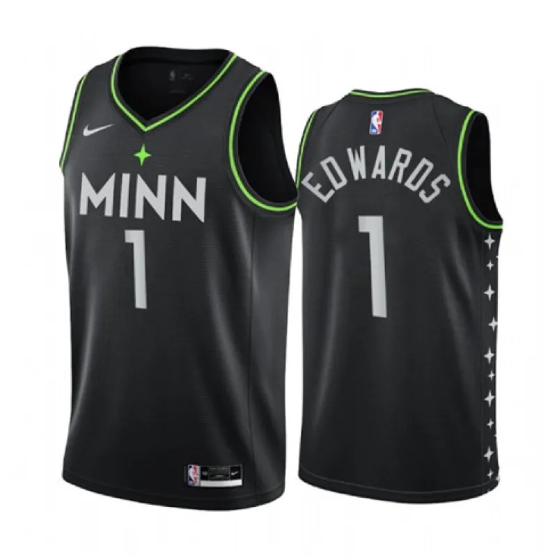 Anthony Edwards, Minnesota Timberwolves, edizione città 2020/21, Nero