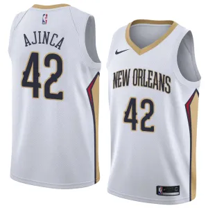 Alexis Ajinça. New Orleans Pelicans. Edizione Association. Bianco