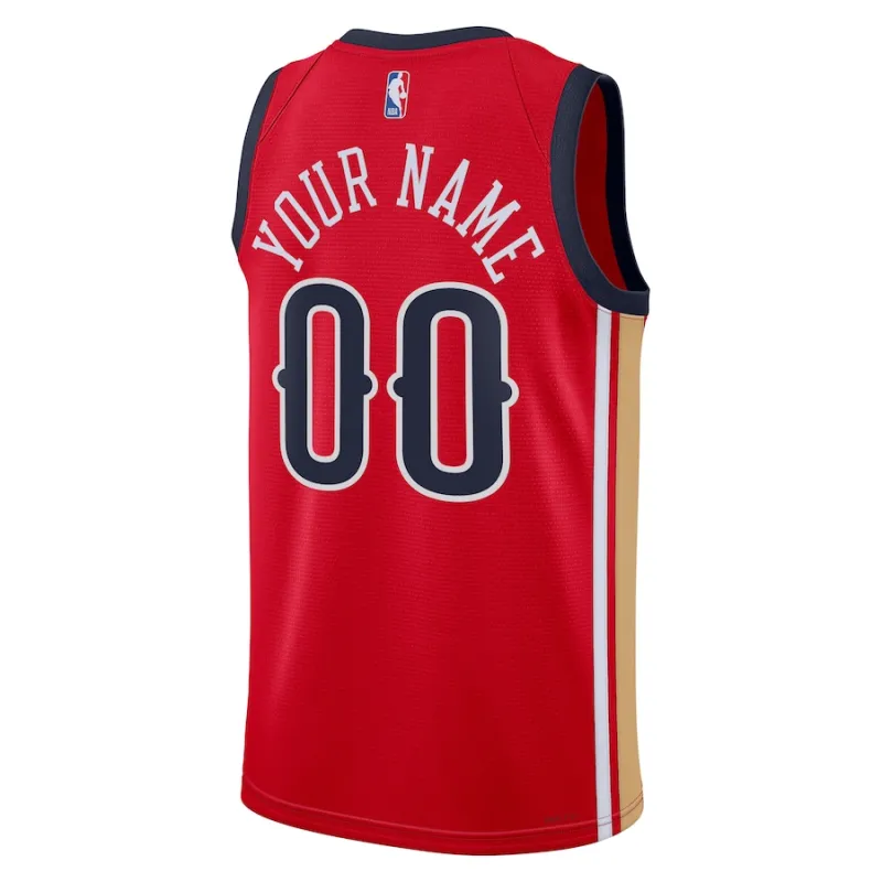 New Orleans Pelicans, Custom Jersey, Statement Edition, Red