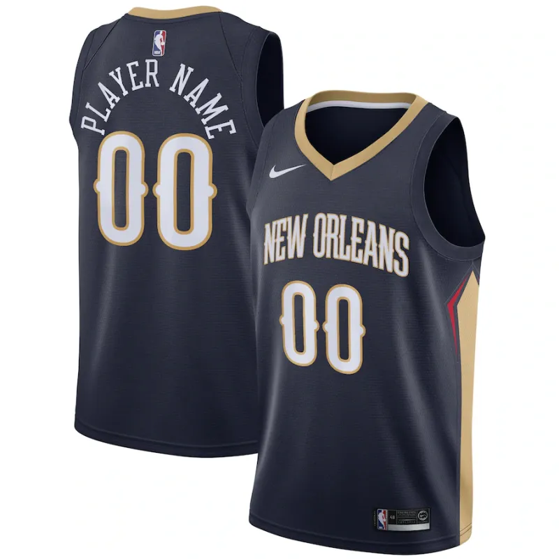 New Orleans Pelicans, Custom Jersey, Icon Edition, Navy Blue