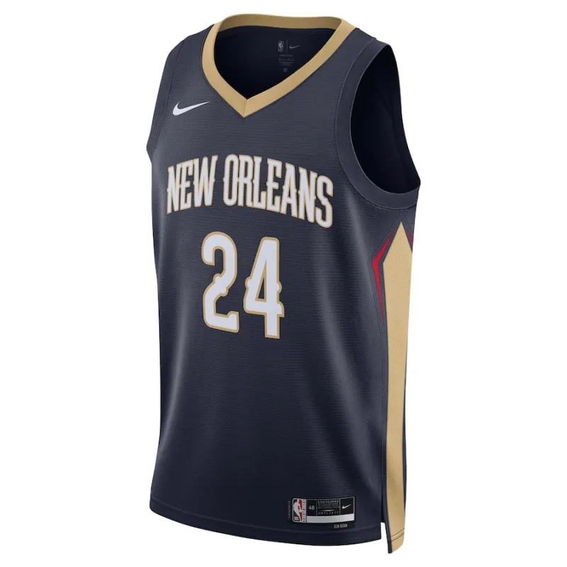 Jordan Hawkins, New Orleans Pelicans, Édition Icone, Bleu marine